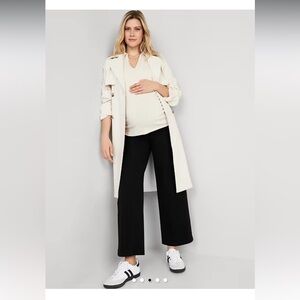 Old Navy Maternity Full Panel Pixie Black Wide-Leg Pants